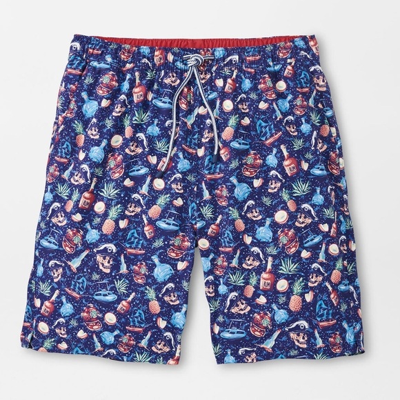 Peter Millar NWT Men’s Ship Faced Pirate Swim Trunks - Picture 1 of 10